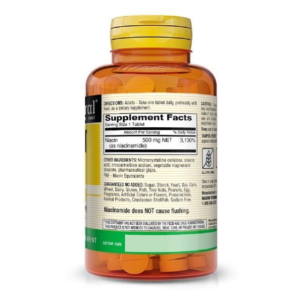Ніацинамід 500мг, Niacinamide, Mason Natural, 100 таблеток,  Mason Natural фото