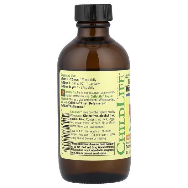 Жидкий Витамин С для Детей, Вкус Апельсина, Liquid Vitamin C, ChildLife, 118,5 мл,  ChildLife фото