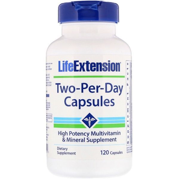 Мультивитамины Дважды в День, Two-Per-Day, Life Extension, 120 капсул,  Life Extension фото