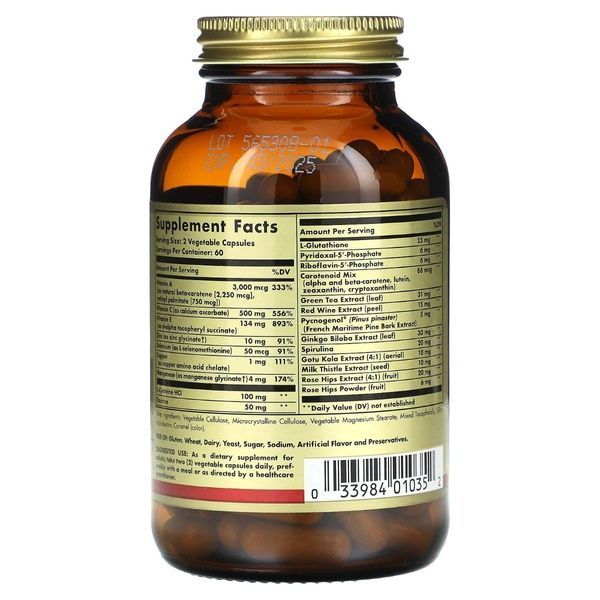 Антиоксидантная Формула, Advanced Antioxidant Formula, Solgar,120 капсул,  Solgar фото