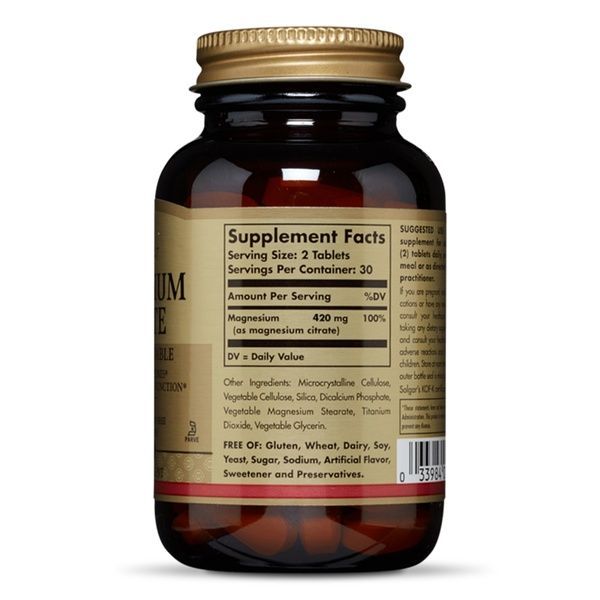 Цитрат магния, Magnesium citrate, Solgar, 60 таблеток,  Solgar фото