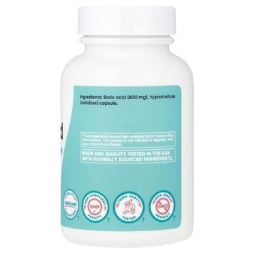 Борная кислота для женщин, 600 мг, Women, Boric Acid, Vaginal Suppository, Nutricost, 30 вагинальных капсул,  Nutricost фото