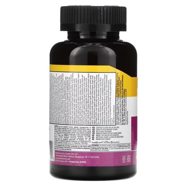 Мультивитамины для женщин, Core Daily-1 Multivitamin for Women, Country Life, 60 таблеток,  Country Life фото