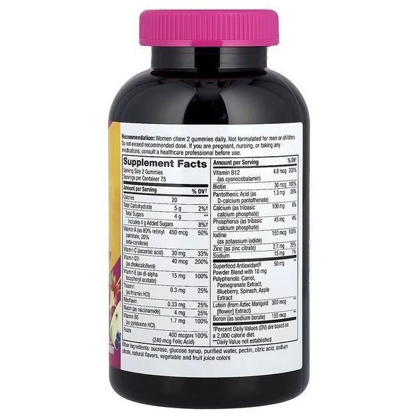 Мультивітаміни для жінок 50+, смак ягід, Alive! Women's 50+ Multivitamin Gummy, Nature's Way, 150 жувальних цукерок,  Nature's Way фото