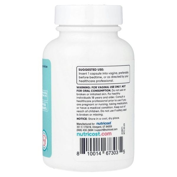 Борна кислота для жінок, 600 мг, Women, Boric Acid, Vaginal Suppository, Nutricost, 30 вагінальних капсул,  Nutricost фото