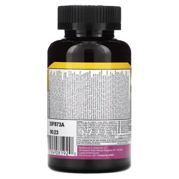 Мультивитамины для женщин, Core Daily-1 Multivitamin for Women, Country Life, 60 таблеток,  Country Life фото