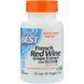 Французский экстракт красного вина, 60 мг, Resveratrol French Red Wine Grape Extract, Doctor's Best, 90 гелевых капсул,  Doctor's Best фото 1