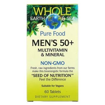 Мультивітамінний та мінеральний комплекс для чоловіків 50+, Men's 50+, Natural Factors, 60 таблеток,  Natural Factors фото