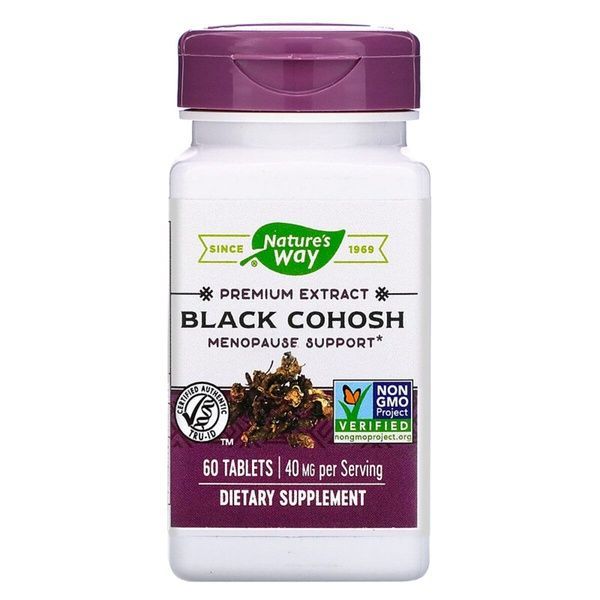 Клопогон Стандартизированный, Black Cohosh, Nature's Way, 40 мг, 60 таблеток,  Nature's Way фото