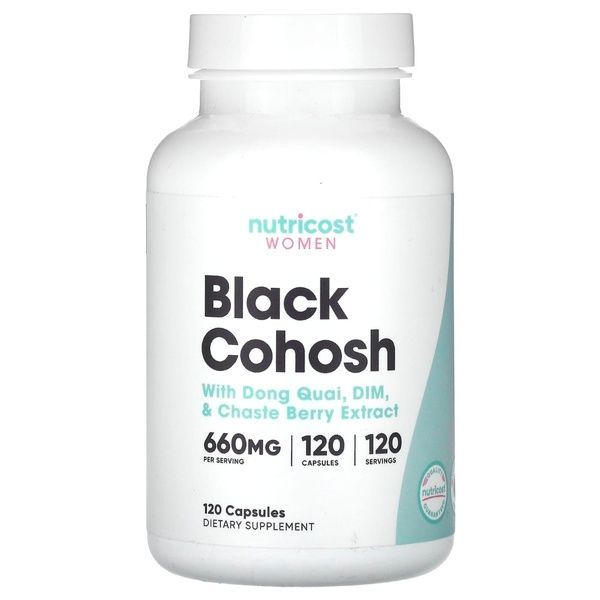 Комплекс для жінок із клопогоном, Women, Black Cohosh with Dong Quai, DIM & Chaste Berry Extract, Nutricost, 120 капсул,  Nutricost фото