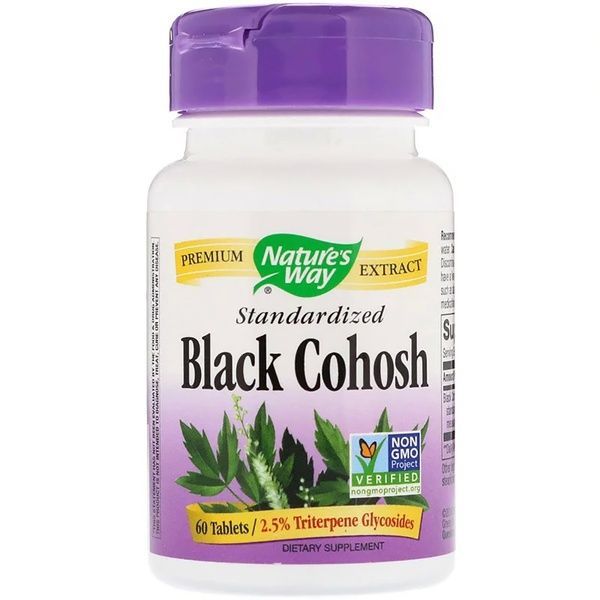 Клопогон Стандартизированный, Black Cohosh, Nature's Way, 40 мг, 60 таблеток,  Nature's Way фото