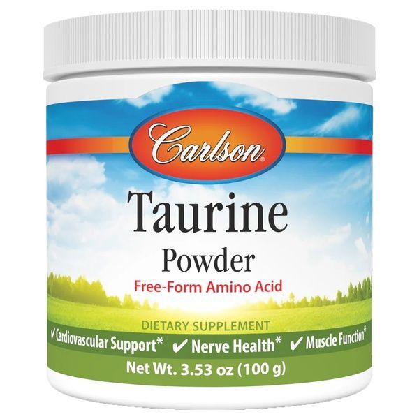 Таурин в порошке, Taurine, Amino Acid Powder, Carlson, 100 гр,  Carlson фото