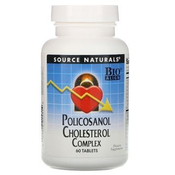 Полікозанолом Комплекс для Зниження Холестерину, Policosanol Complex, Source Naturals, 60 таблеток,  Source Naturals фото