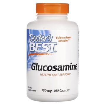 Глюкозамін Сульфат, 750 мг, Glucosamine Sulfate, Doctor's Best, 180 капсул,  Doctor's Best фото