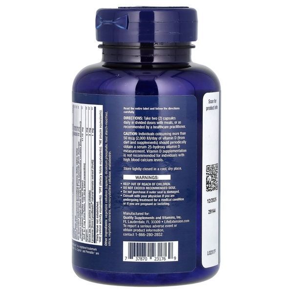 Мультивитамины Дважды в День, Two-Per-Day, Life Extension, 60 капсул,  Life Extension фото