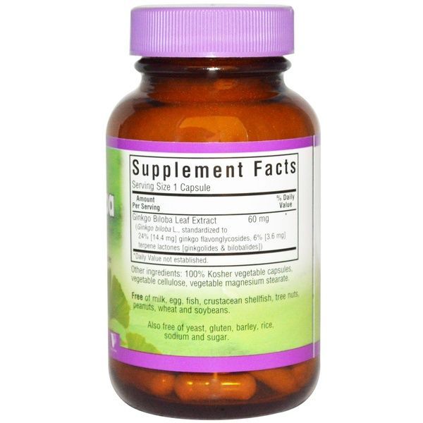 Екстракт Листя Гінкго Білоба, Ginkgo Biloba Leaf Extract Bluebonnet Nutrition, 30 гелевих капсул,  Bluebonnet Nutrition фото