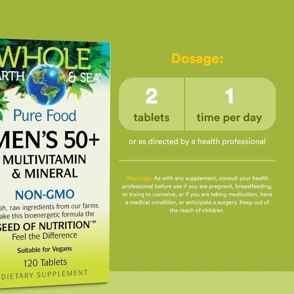 Мультивітамінний та мінеральний комплекс для чоловіків 50+, Men's 50+, Natural Factors, 120 таблеток,  Natural Factors фото