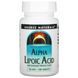 Альфа-Липоевая Кислота 50мг, Source Naturals, 100 таблеток,  Source Naturals фото 2