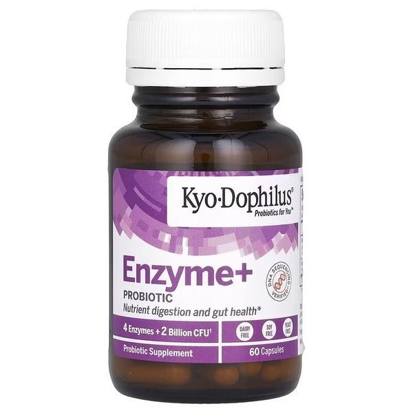 Пробиотик с ферментами, Kyo Dophilus, Enzyme+Probiotic, Kyolic, 60 капсул,  Kyolic фото