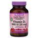 Вiтамiн D3 2000IU, Смак Малини, Earth Sweet Chewables, Bluebonnet Nutrition, 90 жувальних таблеток,  Bluebonnet Nutrition фото 1
