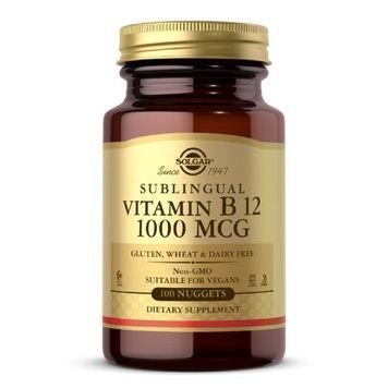Витамин В12, Сублингвальный, 1000 мкг, Vitamin B12, Solgar, 100 наггетсов,  Solgar фото