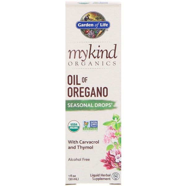 Масло Орегано, Сезонные Капли, MyKind Organics, Garden of Life, 1 жидкая унция (30 мл),  Garden of Life фото