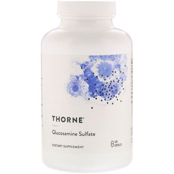 Глюкозамин Сульфат, Glucosamine Sulfate, Thorne, 180 растительных капсул,  Thorne фото