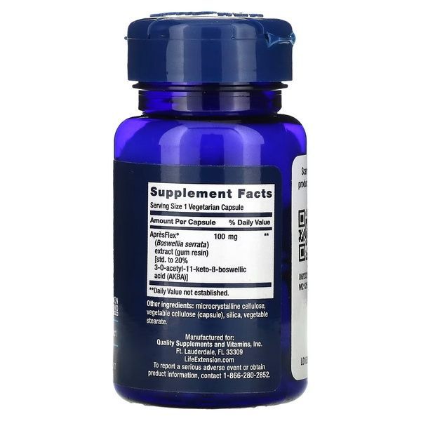 Босвеллия, 100 мг, Boswellia, Life Extension, 60 вегетарианских капсул,  Life Extension фото