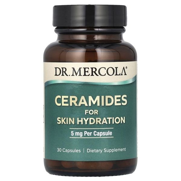 Керамиды для увлажнения кожи, 5 мг, Ceramides For Skin Hydration, Dr. Mercola, 30 капсул,  Dr. Mercola фото