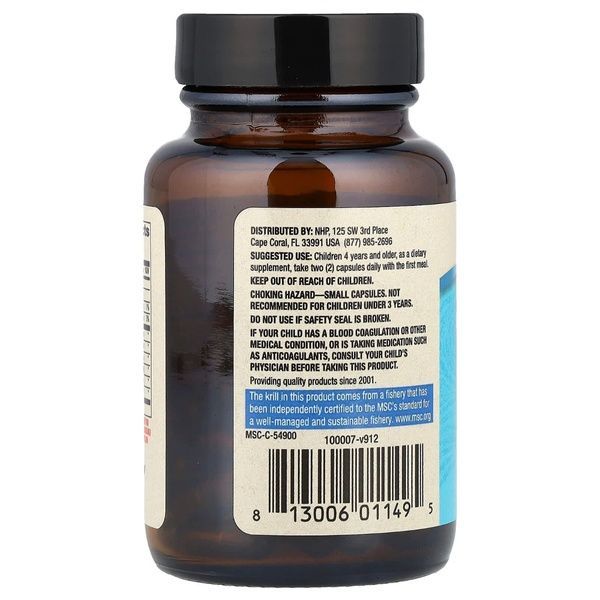 Олія криля для дітей, Krill Oil for Kids, Dr. Mercola, 60 капсул,  Dr. Mercola фото