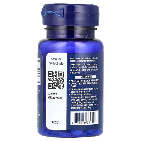 Вітамін B12, Метилкобаламін, 500 мкг, смак полуниці, Vitamin B12, Methylcobalamin, Life Extension, 100 жувальних таблеток,  Life Extension фото