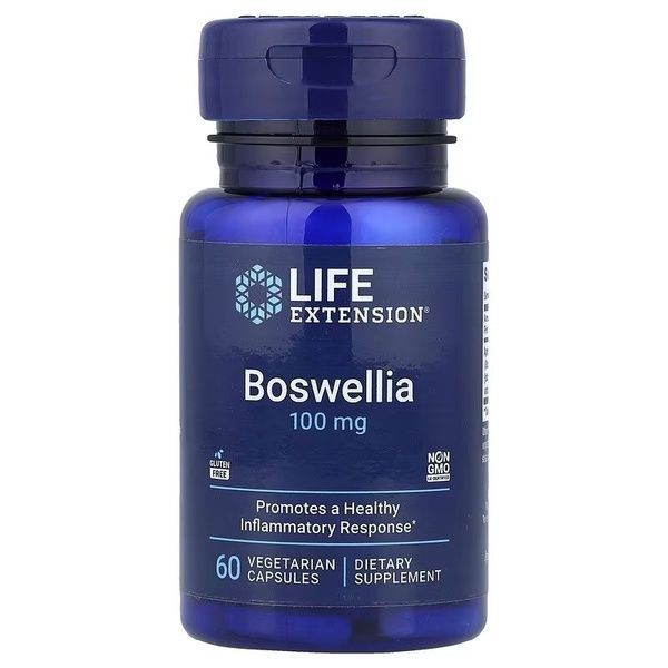 Босвеллия, 100 мг, Boswellia, Life Extension, 60 вегетарианских капсул,  Life Extension фото