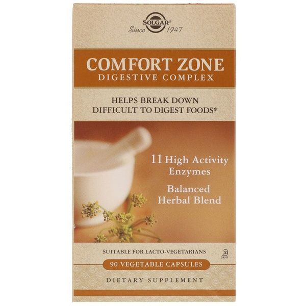 Пищеварительный комплекс Comfort Zone Digestive Complex, Solgar, 90 вегетарианских капсул,  Solgar фото