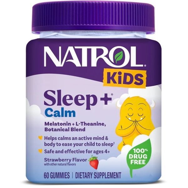 Здоровый сон ребенка, вкус клубники, Kids, Sleep + Calm, Ages 4 + Up, Natrol, 60 жевательных конфет,  Natrol фото