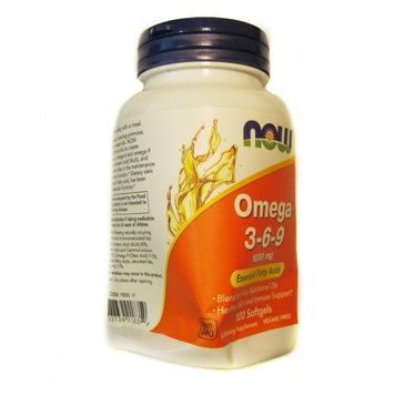 УЦІНКА Омега 3-6-9 1000мг, Now Foods, 100 желатиновых капсул,  Now Foods фото