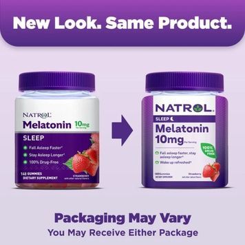 Мелатонін, 10 мг, смак полуниці, Melatonin, Natrol, 140 жувальних цукерок,  Natrol фото
