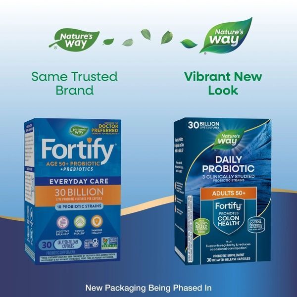Пробиотики и пребиотик для взрослых 50+, 30 млрд КОЕ, Age 50+ Probiotic+Prebiotics, Nature's Way, 30 вегетарианских капсул,  Nature's Way фото