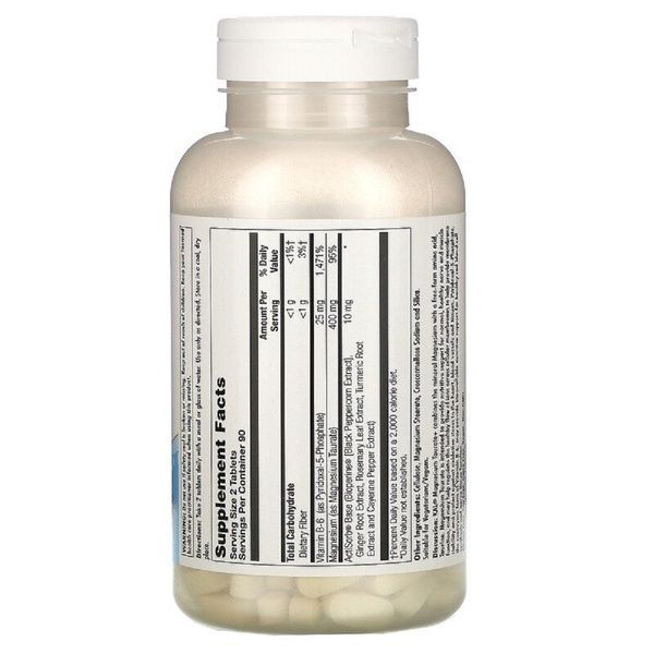 Таурат Магния 400 мг, Magnesium Taurate+, KAL, 180 Таблеток,  KAL фото