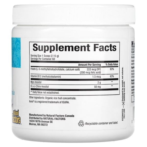 Поддержка женского здоровья, Womensense, PCOSense, Natural Factors, 129 гр,  Natural Factors фото