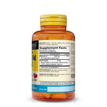 Магнію глицинат з біоперином, 240 мг, Magnesium Glycinate with Bioperine, Mason Natural, 60 капсул,  Mason Natural фото