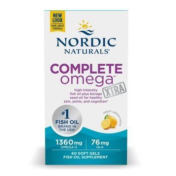 Омега Комплекс с Лимоном, Экстра, 1000 мг, Nordic Naturals, Complete Omega Xtra, 60 желатиновых капсул,  Nordic Naturals фото