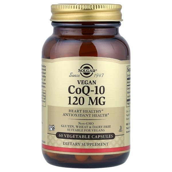Коензим Q10 Вегетаріанський 120 мг, Vegetarian CoQ-10, Solgar, 60 вегетаріанських капсул,  Solgar фото