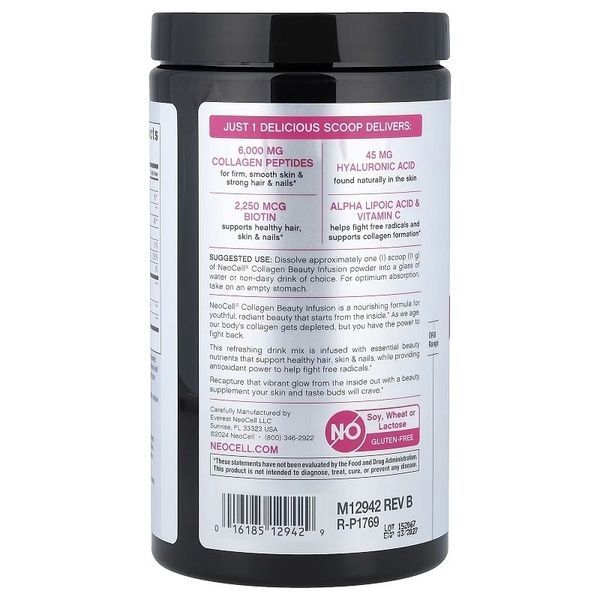 Коллаген с Биотином, Вкус Клюквы, Type 1&3, Collagen Beauty Infusion with Biotin, Neocell, 330 гр,  Neocell фото