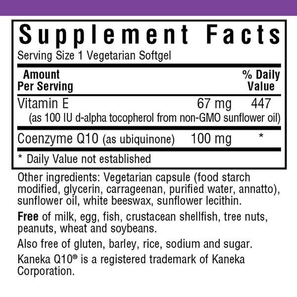 Коэнзим Q10 100мг, Bluebonnet Nutrition, 60 желатиновых капсул,  Bluebonnet Nutrition фото