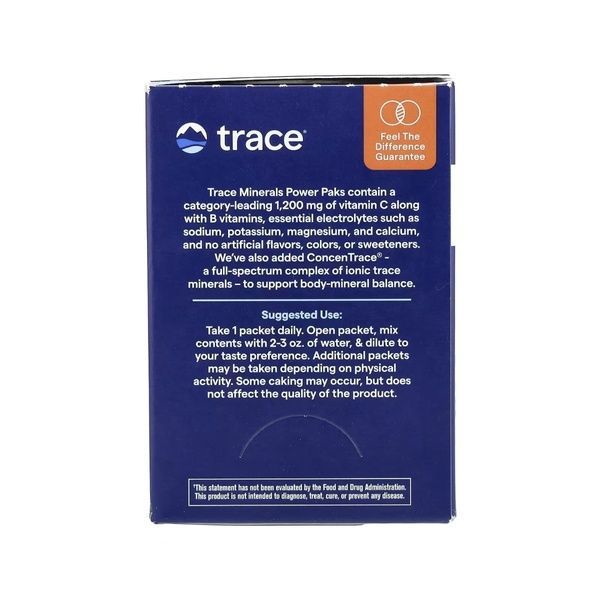 Електроліти без цукру, цитрусовий смак, Power Pak, Trace, 30 пакетів по 6,1 гр,  Trace фото