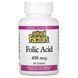Фолиевая кислота, 400 мкг, Folic Acid, Natural Factors, 90 таблеток,  Natural Factors фото 1