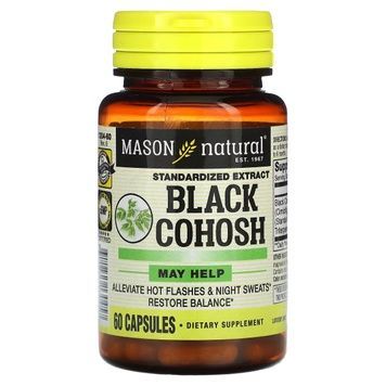 Клопогон, Black Cohosh, Standardized Extract, Mason Natural, 60 капсул,  Mason Natural фото