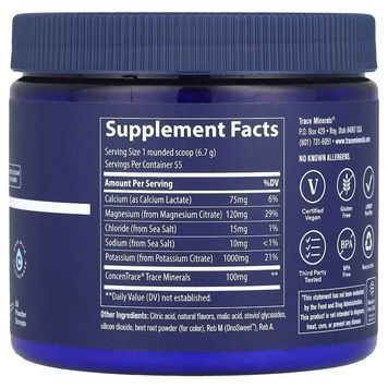 Електроліти-Кето, смак полуничного лимонаду, Keto Electrolyte Powder, Trace, 369 гр,  Trace фото
