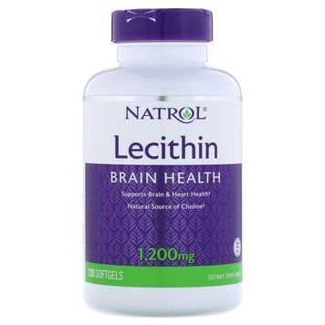 Лецитин 1200 мг, Lecithin, Natrol, 120 желатиновых капсул,  Natrol фото