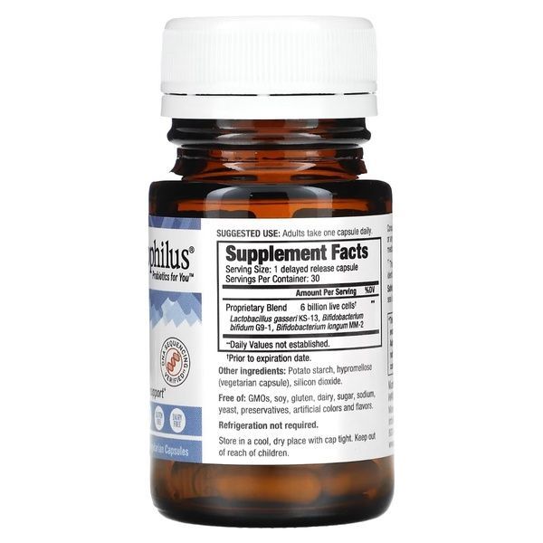 Пробіотик, 6 млрд КУО, Kyo-Dophilus, Fifty+Probiotic, 6 Billion CFU, Kyolic, 30 вегетаріанських капсул,  Kyolic фото